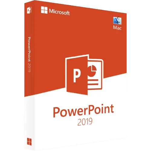 Verpackung der Microsoft PowerPoint 2019 Software für Mac