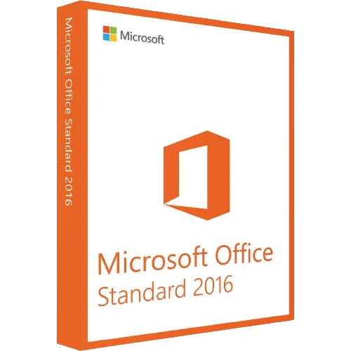 Packshot Microsoft Office Standard 2016 Box orange weiß