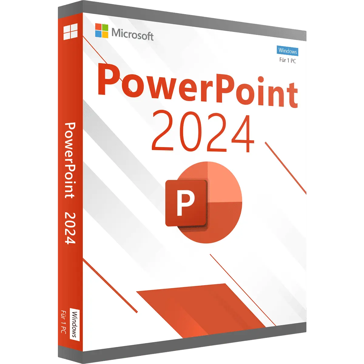 Verpackung von Microsoft PowerPoint 2024 für 1 PC, geeignet für Windows