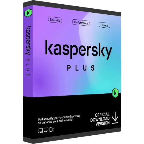 Kaspersky Plus Softwarebox für Sicherheit und Online-Schutz