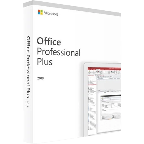 Verpackung der Microsoft Office Professional Plus 2019 Software
